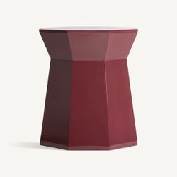 Mesa auxiliar de madera en rojo, 50 x 50 x 55 cm | Bled