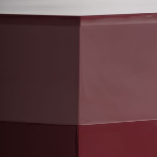 Mesa auxiliar de madera en rojo, 50 x 50 x 55 cm | Bled