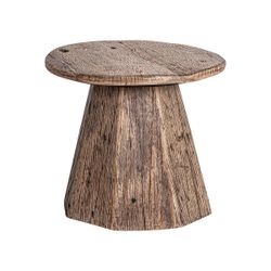 Mesa auxiliar de madera recuperada en marrón, 55 x 55 x 45 cm | Walding