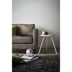 Wood and steel side table in natural and white, 49 x 48 x 50 cm | Tower