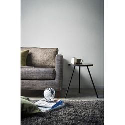 Wood and steel side table in natural and black, 49 x 48 x 50 cm | Tower