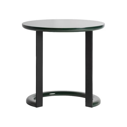 Mesa auxiliar de madera y metal en verde y negro, 48,5 x 48,5 x 48 cm | Herisau