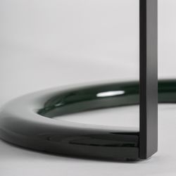 Mesa auxiliar de madera y metal en verde y negro, 48,5 x 48,5 x 48 cm | Herisau