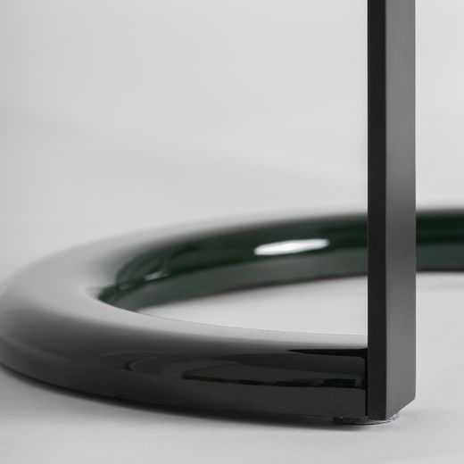 Mesa auxiliar de madera y metal en verde y negro, 48,5 x 48,5 x 48 cm | Herisau