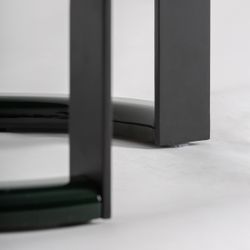 Mesa auxiliar de madera y metal en verde y negro, 48,5 x 48,5 x 48 cm | Herisau