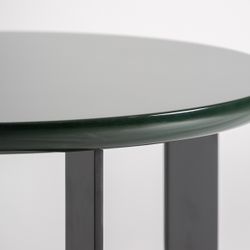 Mesa auxiliar de madera y metal en verde y negro, 48,5 x 48,5 x 48 cm | Herisau