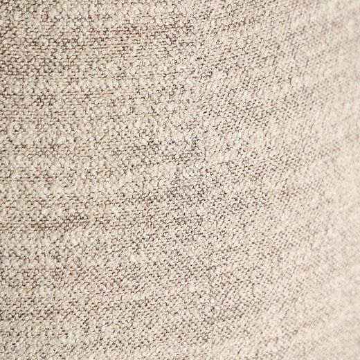 Mesa auxiliar de madera y tejido en marrón y beige, 61 x 61 x 55 cm | Sils