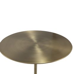 Hvid Marmor/Metal Sidebord, 35x16x61 cm