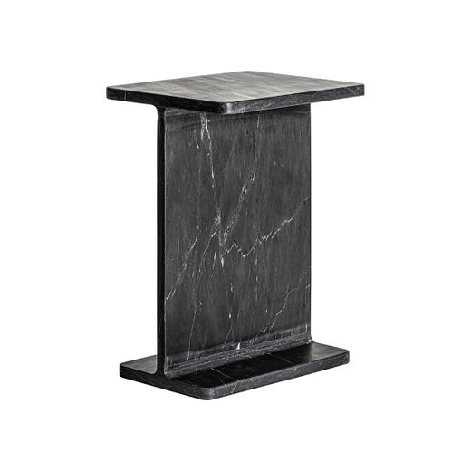 Mesa auxiliar de mármol en negro, 38 x 30 x 51 cm | Marquina