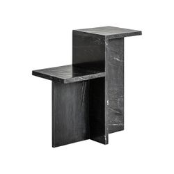 Mesa auxiliar de mármol en negro, 51 x 25 x 53 cm | Marquina