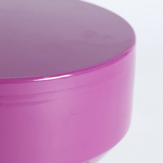 Mesa auxiliar de metal en morado, 26 x 26 x 40 cm | Glow