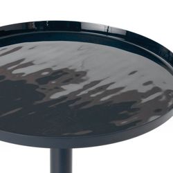 Black metal side table, 35 x 35 x 70 cm | Resolution