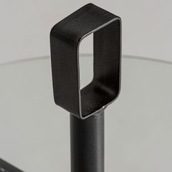 Mesa auxiliar de metal en negro, 45 x 45 x 69 cm | Fussen