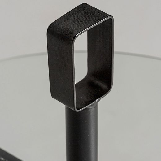 Mesa auxiliar de metal en negro, 45 x 45 x 69 cm | Fussen