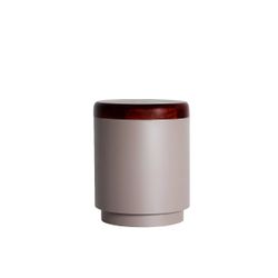 Mesa auxiliar de metal y madera en gris, 37 x 37 x 46 cm | Oaky