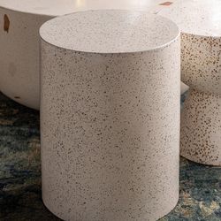 Τραπεζάκι λευκό terrazzo, Ø 40 x 50 cm | Αλμπένγκα