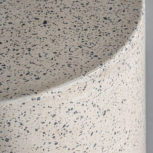 Τραπεζάκι λευκό terrazzo, Ø 40 x 50 cm | Αλμπένγκα
