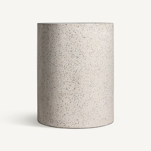 Τραπεζάκι λευκό terrazzo, Ø 40 x 50 cm | Αλμπένγκα
