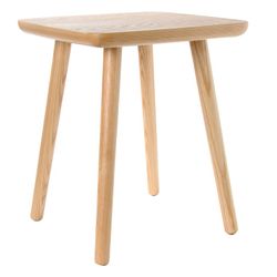 Sidobord i askträ (46 x 46 x 54 cm) | Lezquer-serien