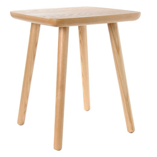 Sidobord i askträ (46 x 46 x 54 cm) | Lezquer-serien