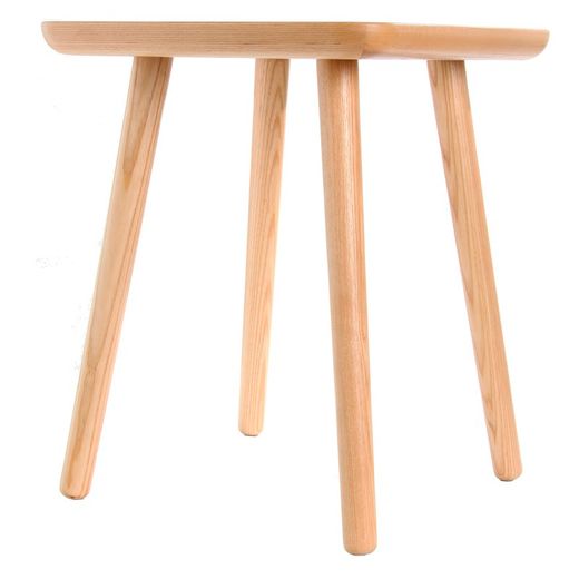 Sidobord i askträ (46 x 46 x 54 cm) | Lezquer-serien