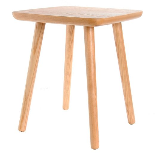 Sidobord i askträ (46 x 46 x 54 cm) | Lezquer-serien