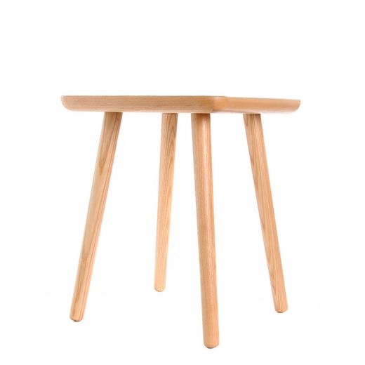 Sidobord i askträ (46 x 46 x 54 cm) | Lezquer-serien