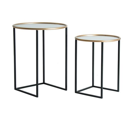 Mesa lateral J / 2 em ferro, 48x48x61 cm