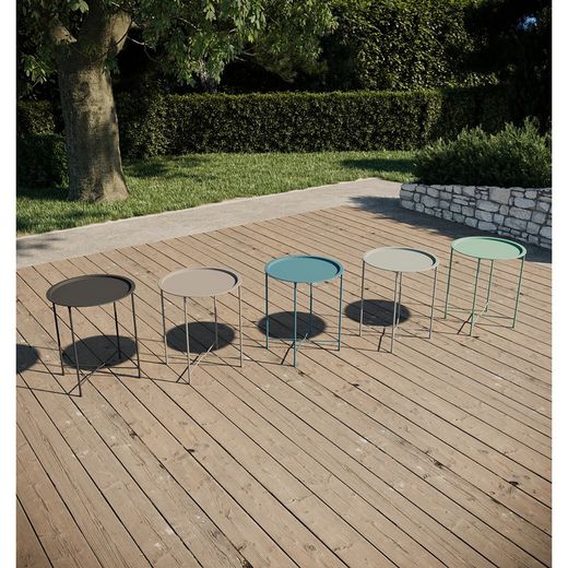 Σετ Βεράντας Στρογγυλό Τραπέζι Steel Terracotta