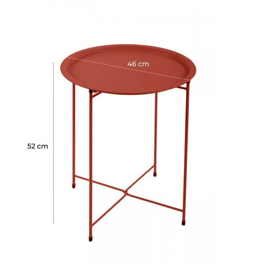 Σετ Βεράντας Στρογγυλό Τραπέζι Steel Terracotta