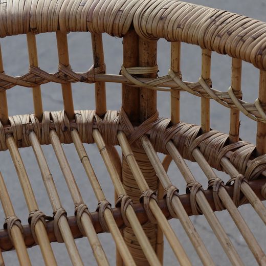 Natural Rattan Side Table 57x57 cm Round