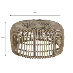 Natural Rattan Side Table 83x40 cm Round