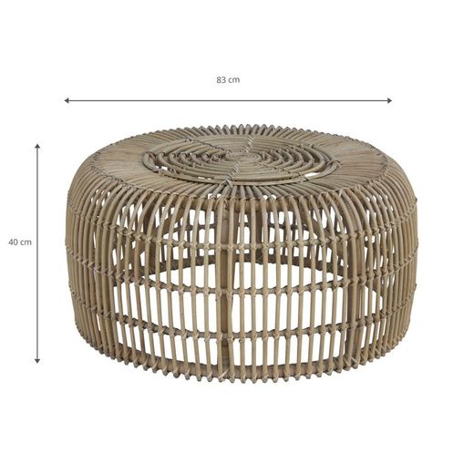 Natural Rattan Side Table 83x40 cm Round