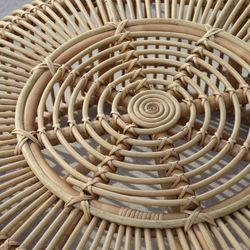 Natural Rattan Side Table 83x40 cm Round