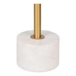 Mesa lateral redonda em aço dourado, 41 x 41 x 58 cm | Lecco