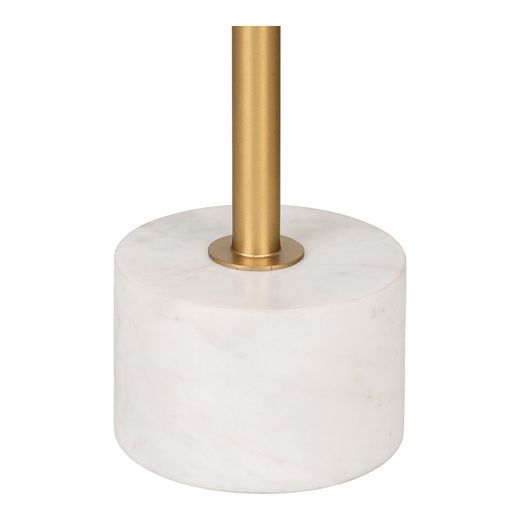 Table d'appoint ronde en acier doré, 41 x 41 x 58 cm | Lecco