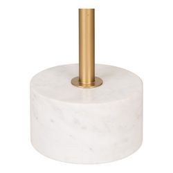 Mesa lateral redonda em aço dourado, 51 x 51 x 52 cm | Lecco