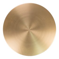 Mesa lateral redonda em aço dourado, 51 x 51 x 52 cm | Lecco