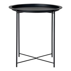 Table d'appoint ronde en acier noir, 47 x 47 x 50 cm | Bastia