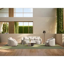 Rundt aluminium sidebord i hvid, 40 x 40 x 48,5 cm | Rødbrun