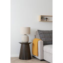 Round side table in smoked natural oak veneer, 40 x 40 x 50 cm | Osaka