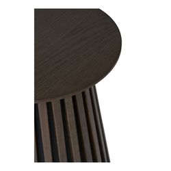 Round side table in smoked natural oak veneer, 40 x 40 x 50 cm | Osaka