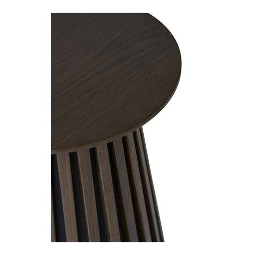 Round side table in smoked natural oak veneer, 40 x 40 x 50 cm | Osaka