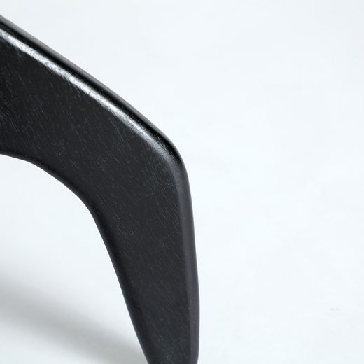 Ronde bijzettafel van gehard glas en mangohout in zwart, 50 x 50 x 51 cm | Bickerton