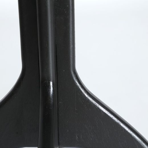 Ronde bijzettafel van gehard glas en mangohout in zwart, 50 x 50 x 51 cm | Bickerton