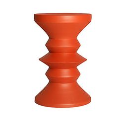 Table d'appoint ronde en fer orange, 36 x 36 x 55 cm | Thoune