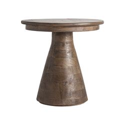 Table d'appoint ronde en bois de manguier marron, 40 x 40 x 41 cm | Takala
