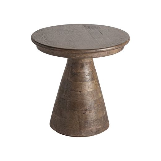 Table d'appoint ronde en bois de manguier marron, 40 x 40 x 41 cm | Takala