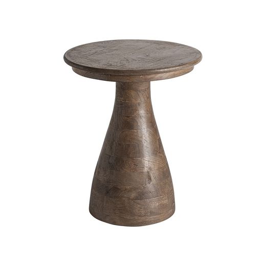 Table d'appoint ronde en bois de manguier marron, 40 x 40 x 50 cm | Takala