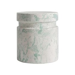 Mesa auxiliar redonda de terrazo en tonos verdes, 40 x 40 x 45 cm | Watern